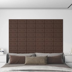 Pannelli Murali 12 Pz Marroni 30x15 Cm İn Similpelle 0,54 M² /