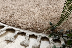 Tappeto BERBER 9000 cerchio beige Frange berbero marocchino shaggy