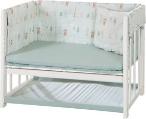 Culla bianca con altezza regolabile e per co-sleeping 90x45 cm Woodland Buddies – Roba