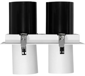 Faro LED da Incasso 2x30W Orientabile CCT Foro Ø235x120 Bridgelux LED Colore Bianco Variabile CCT