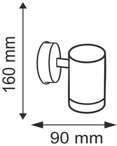 Applique da esterno OLIMP 2 1xGU10/8W/230V IP44 nero