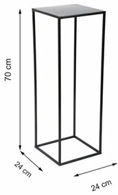 Portafiori 70x24 cm nero