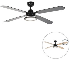 Ventilatore a soffitto nero con telecomando - Fanattic