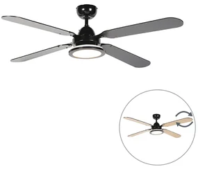Ventilatore a soffitto nero con telecomando - Fanattic