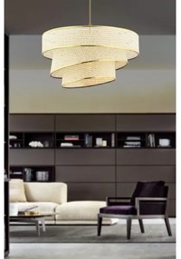 Lampadario a sospensione con cavo COUPER 1xE27/60W/230V crema/oro