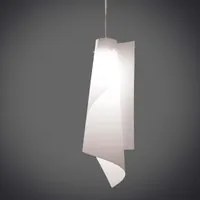 Lampadario a sospensione in Polilux VELA Bianco diametro 19 x h49 cm