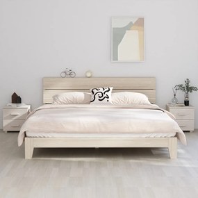 Comodini Hamar 2 Pz Bianchi 40x35x44,5 Cm İn Legno Di Pino /