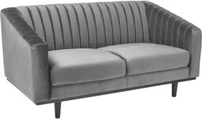 Divano Asprey 2 in velluto grigio - H78 cm