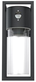 Applique Nera E27 con Sensore di Movimento IP54 - Serie VIMO