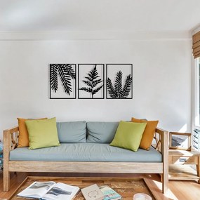 Decorazione da parete in metallo in set di 3 pezzi 118x50 cm Yakomo - Wallity