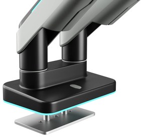 Supporto Doppio per Monitor da 49 Pollici Grigio e Nero RGB X-Arm Dual