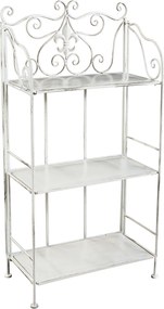 Scaffale 3 piani stile provenzale in ferro verniciato