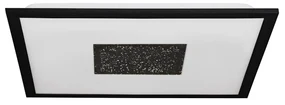 Plafoniera Contemporanea Marmorata Alluminio Nero Luce Led Integrato 19W
