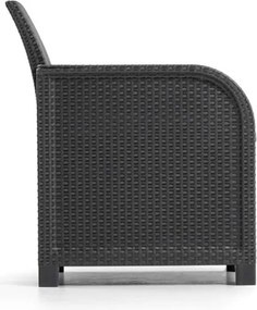 Salotto Da Esterno In Resina Con Tavolino Contenitore Rosalie Keter Graphite