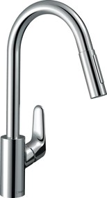 Miscelatore Lavello Cucina con Doccetta Estraibile 2jet Cromo Hansgrohe Focus 31815000