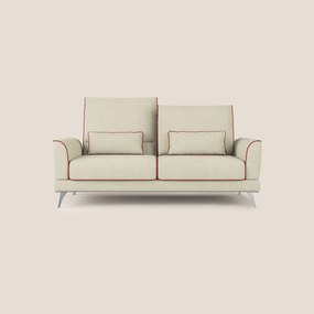 Tommy Divano relax bicolore con schienali traslanti in microfibra smacchiabile T11 panna - rosso