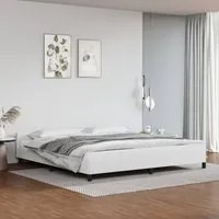 Giroletto con Testiera Bianco 200x200 cm in Similpelle 347520