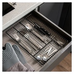 Organizzatore di posate in filo di acciaio inox, 36,5 cm - Addis