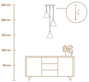 Ledvance - Lampadario a sospensione con filo DECOR RAFFIA 3xE27/15W/230V bastone di rafia