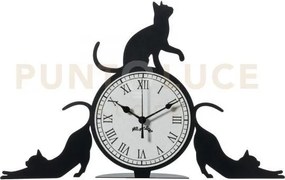 Orologio da tavolo particolare cattitude nero