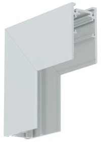 Connettore "L" Verticale per Binario Magnetico a Superficie - Bianco Connettori Binari  Tipo L Verticale