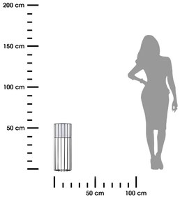 Vaso da fiori in metallo LOFT 55x20 cm nero/bianco