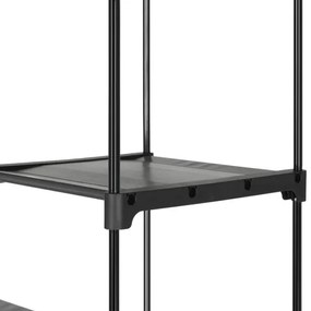 Armadio salvaspazio in tessuto con ripiani e asta appendiabiti MATIS 140x174 cm grigio