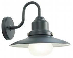 Applique Da Esterno Contemporanea Fisher Alluminio E Vetro Grigio 1 Luce E27