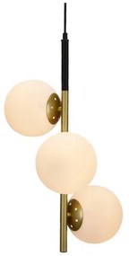 Lampadario a sospensione con filo DUO 3xE14/40W/230V oro/nero