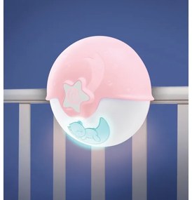 Infantino - Lampada piccola per bambini con proiettore 3xAA rosa