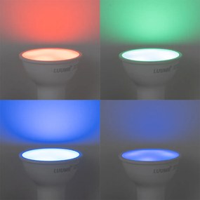 Set di 5 Lampadine LED Smart GU10 50mm Dimmerabili Opale 4.7W 400 lm 2700-6500K