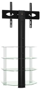 Supporto tv angolare 4 livelli per 32-70 pollici nero e argento