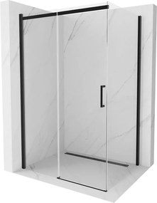 Mexen Omega cabina doccia scorrevole 120 x 90 cm, trasparente, nera - 825-120-090-70-00