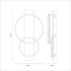 Plafoniera da soffitto LED ROWENA LED/14W/230V nero/marrone
