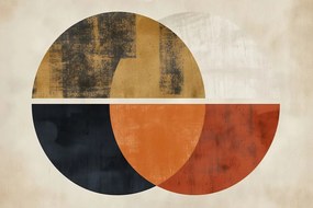 Quadro su tela – Japandi cerchi moderni