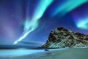 Carta da parati autoadesiva – Aurora boreale in Norvegia
