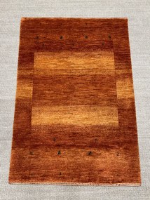 Loribaft Tappeto 90 x 120 Giallo (Iran) Annodato A Mano