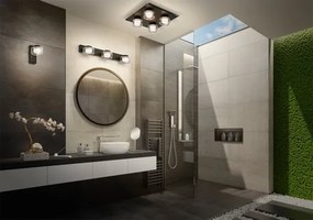 Osram - Lampada da parete LED per bagno ORBIS FLAME 3xLED/5,5W/230V IP44 nero