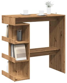 Tavolo Da Bar Con Ripiani Rovere 100x48x101,5 Cm İn Truciolato /