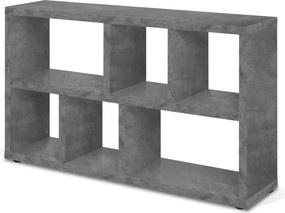 Libreria grigia effetto cemento 150x83 cm Berlin - TemaHome