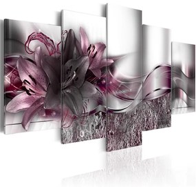 Quadro Nastro viola  Colore Argento, Dimensioni e Misure 100x50