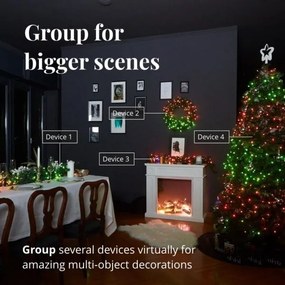 Twinkly TWS250SPP-TEU - LED RGBW da esterno Catena natalizia 250xLED 23,5m IP44 Wi-Fi