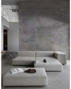 Piastrella da pavimento e rivestimento interno 50 x 100 cm Sp. 3.5 mm rettificato Tempo in gres porcellanato opaco antracite traffico intenso (pei 4/5) R10