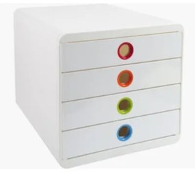 POP-BOX 4 CASSETTI BIANCO/ARLECCHIN