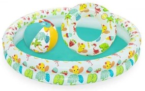 Bestway Piscina Gonfiabile per Bambini 2 Anelli Set 122x20 cm +2 Anni Giardino 51124