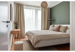 Letto matrimoniale imbottito grigio chiaro con contenitore con rete inclusa 180x200 cm Lotte – Meise Möbel