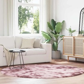 Tappeto Shaggy A Pelo Lungo Navarra Rosa Antico 200x200cm /