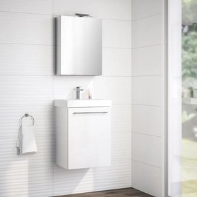 Mobile sottolavabo e lavabo Remix bianco lucido L 45 x H 57.7 x P 35 cm 1 vasca, 1 anta