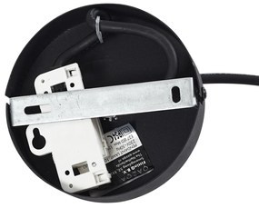 Lampada a sospensione da esterno nera con paralume in corda arancione IP44 - Cava Jayla