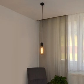 Lampadario a sospensione con filo MELODY 1xE27/15W/230V nero
